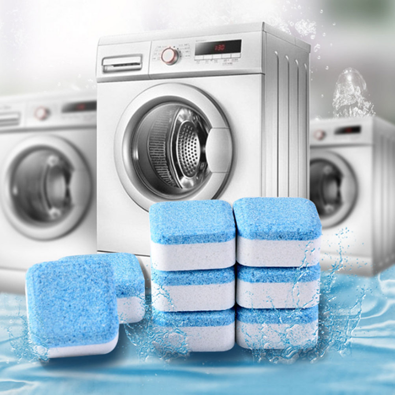 12 Pcs Detergent Washer Machine Sodium Carbonate Washing Effervescent Tablet Cleaner
