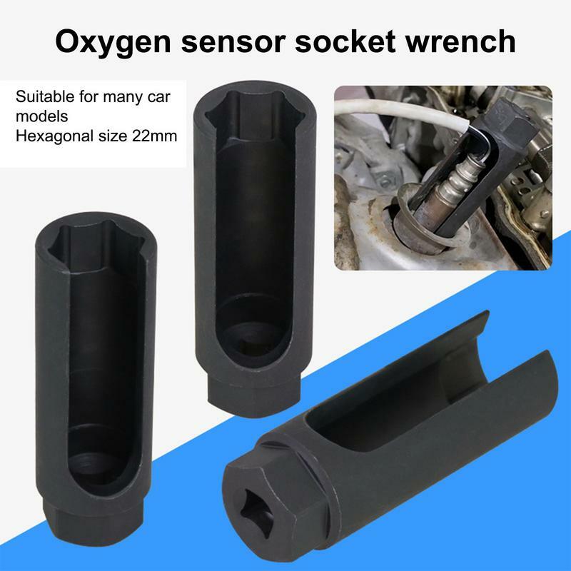 Oxygen Sensor Removal Tool Universal O2 Sensor Socket 22mm Steel Spacer Extender O2 Sensor Spacer Anti-Slip Oil-Proof Oxygen