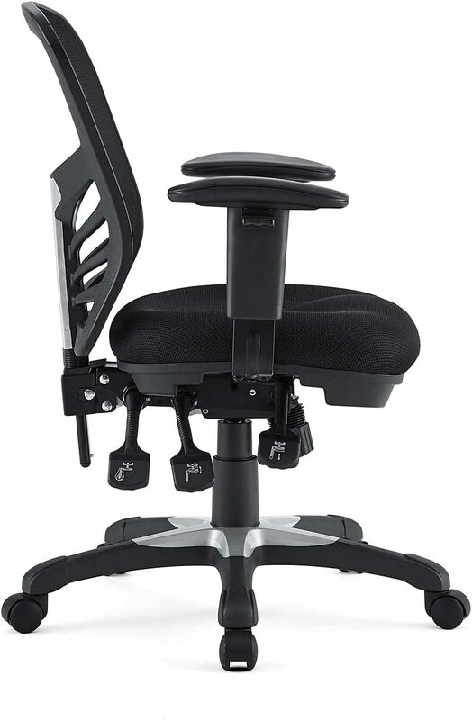 Modway-Cadeira ergonômica do escritório da malha, preto articulado, EEI-757-BLK