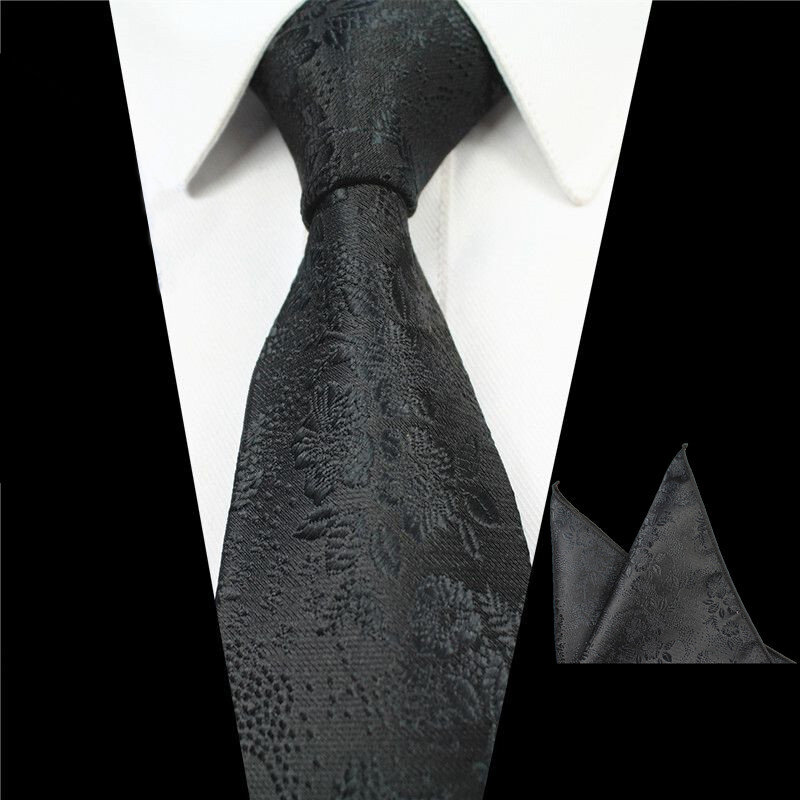 RBOCOTT 8 см Цветочные Галстуки и наборы Hanky шелковые жаккардовые тканые галстуки для мужчин набор свадебных галстуков мужской галстук карманные квадраты