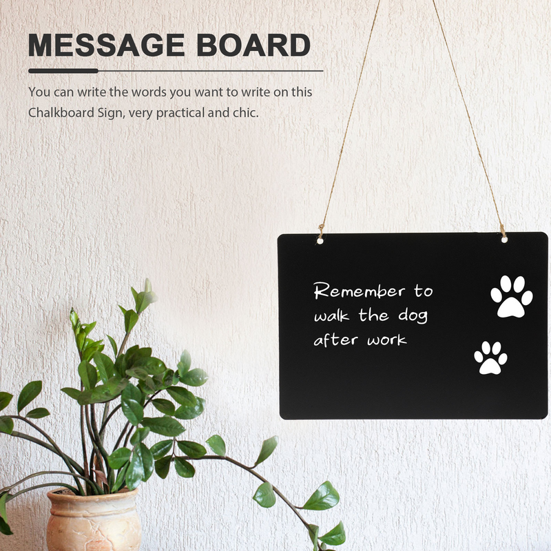 Message Board Wall Decoration Hanging Sign Menu Message Board Wall Decor House Number Sign DIY Writing Door House Number