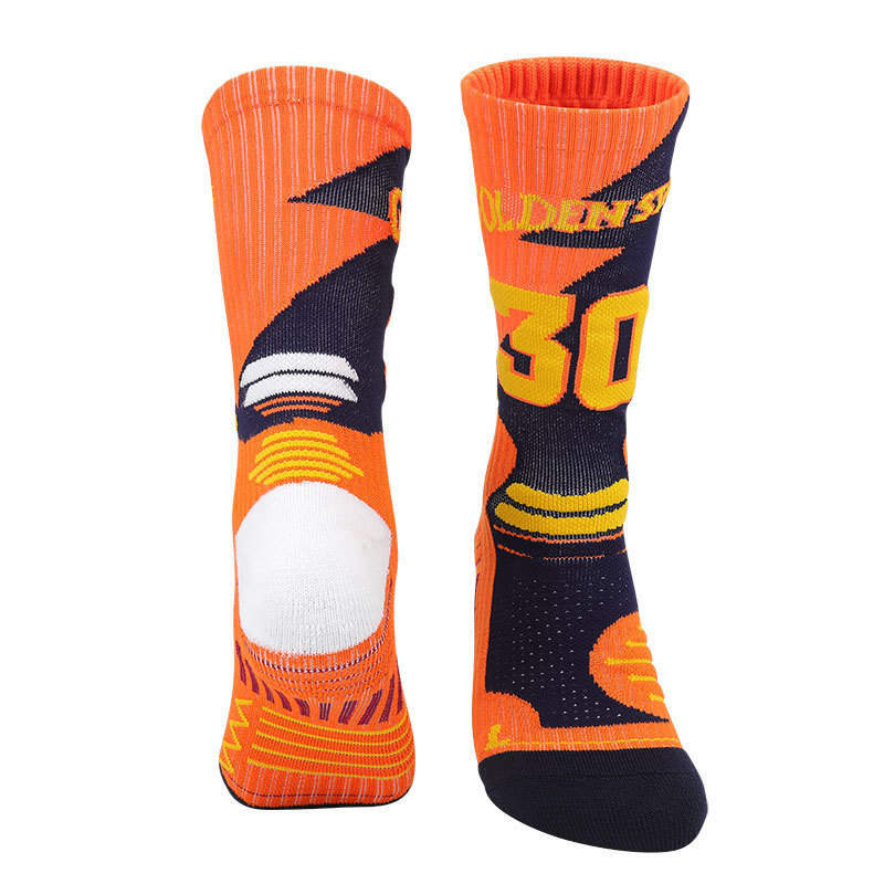 Unisex Basketball Knies port coole Socken Socken Nummer hoch verdickter Handtuch boden Radfahren Laufen Erwachsenen Sports ocken