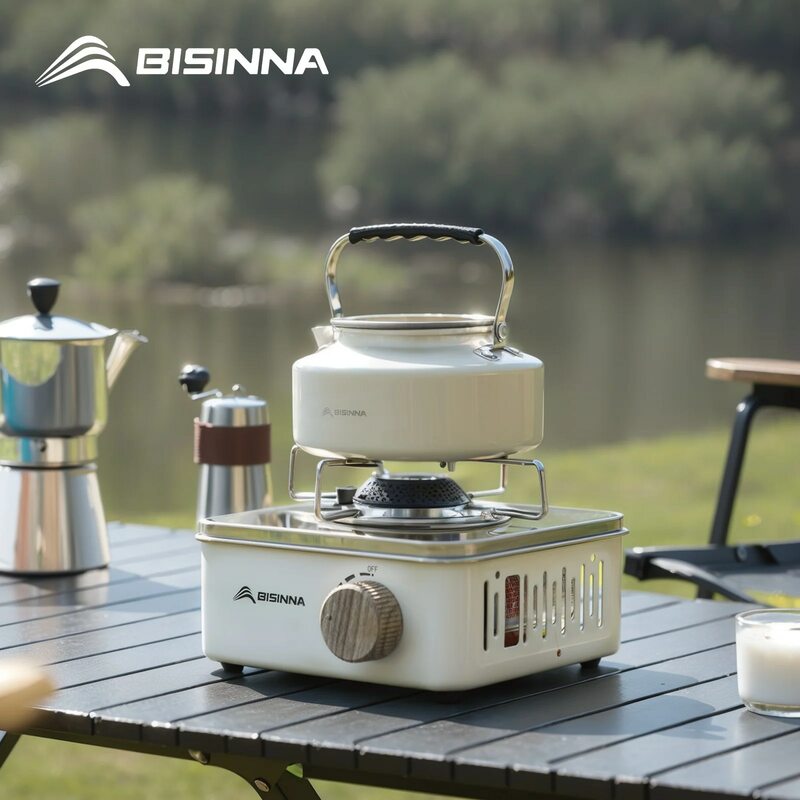BISINNA-estufa de Gas para acampar, horno de Cassette portátil de alta potencia de 2800W, quemador de Gas para exteriores, Picnic y campamento