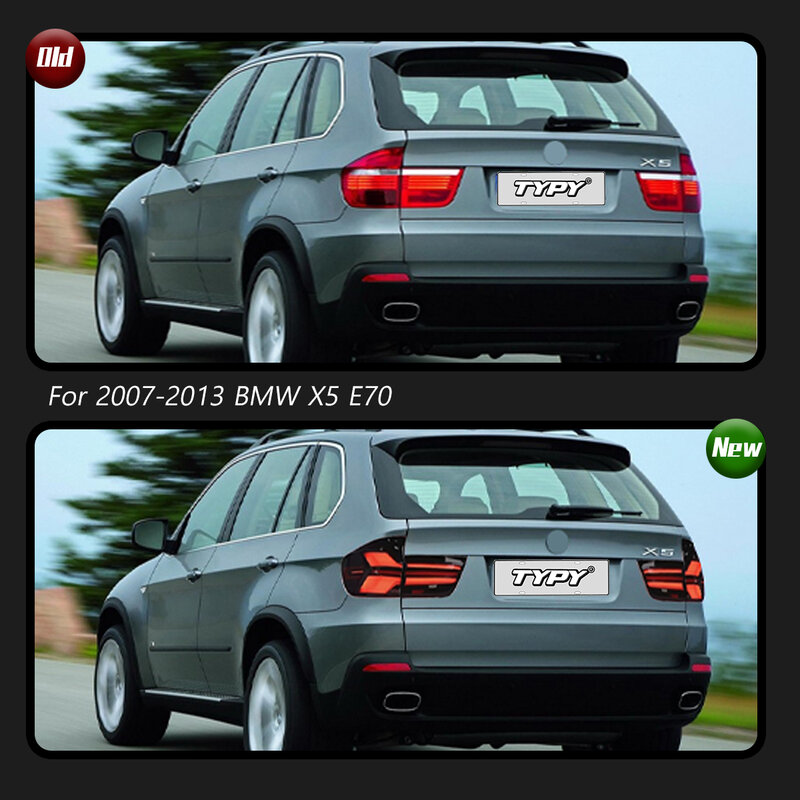 ไฟรถยนต์ typy สำหรับ BMW ไฟท้าย E70 X5 2007-2013 LED รถยนต์ไฟสัญญาณเลี้ยวกลางวัน lampu Jalan ไดนามิกอุปกรณ์ตกแต่งรถยนต์