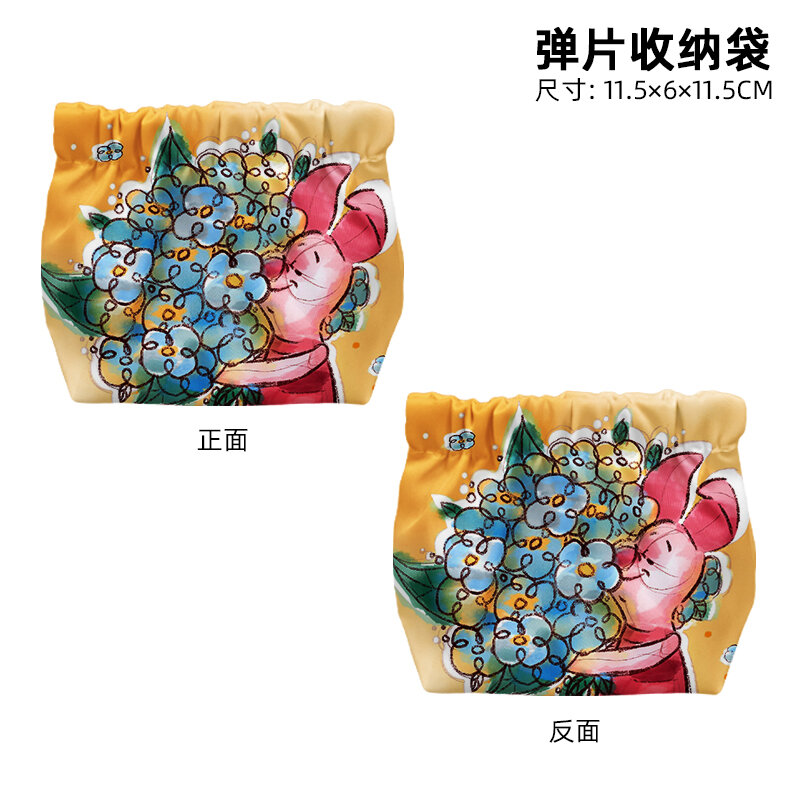 Disney Winnie Eeyore Piglet T8840 tas tangan Anime tas koin dompet kasual tas penyimpanan kartu hadiah tas tangan