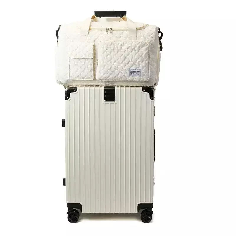 옥스포드 솔리드 캐주얼 여행 가방, 지퍼 여성 가방, 대용량 다중 포켓, 유니섹스 경량 여행 가방, 2024 신제품, 판매 중