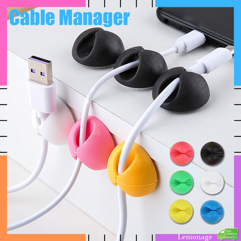 Organizador de Cables de gestión de Cables, bobinador de Cables de silicona suave para auriculares, 1 unidad, compre 5 y Obtenga 1 gratis
