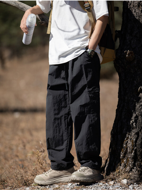 Повседневные мужские мешковатые брюки в японском стиле Харадзюку, универсальные темпераментные длинные популярные красивые осенние брюки для улицы и колледжа, Новинка