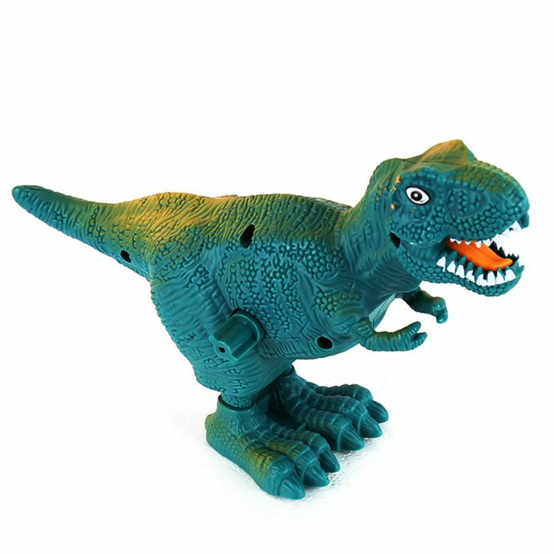 Juguete dinosaurio enrollado 4XBD 7 pulgadas, encantador juguete cuerda para educación aprendizaje bebés, juguete