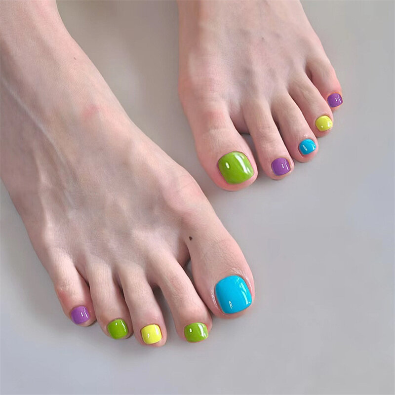 24 искусственные ногти, украшение с полным покрытием, водонепроницаемый носимый искусственный ноготь, Съемный Многоразовый пресс для ногтей