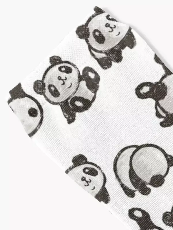Calcetines antideslizantes de panda rodante para hombre y mujer, medias cálidas de invierno para fútbol y Año Nuevo
