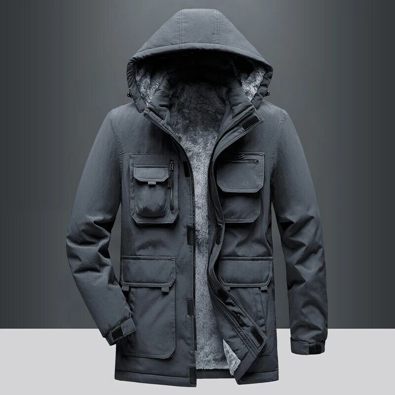 Chaqueta de algodón grueso para hombre, abrigo informal de lana, holgado, talla grande, resistente al frío, cálido, novedad de invierno
