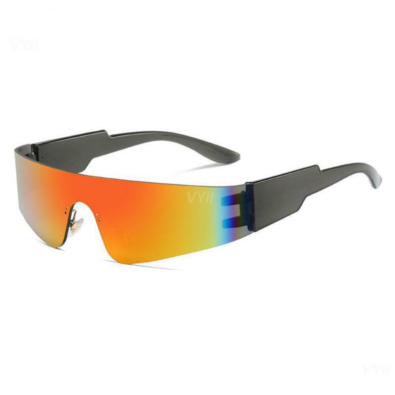 Lunettes de soleil sans monture Punk ChimAesthetic Y2k pour femmes, lunettes de soleil futuristes à la mode pour le cyclisme, 1 à 4 pièces