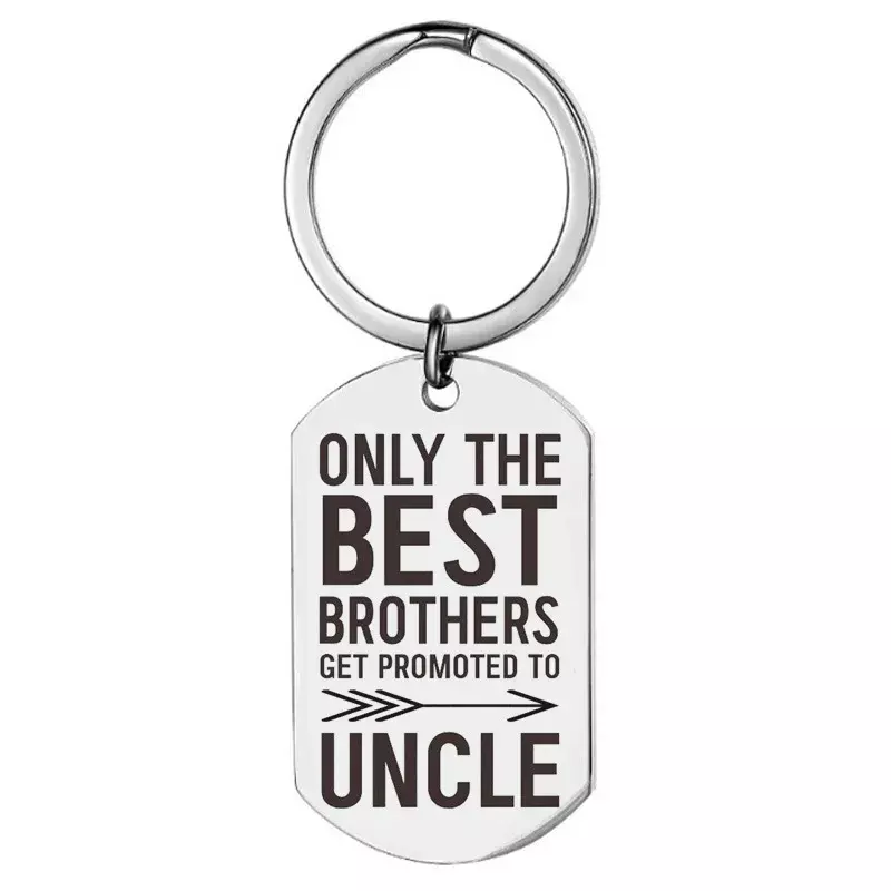 Logam Paman Keponakan Gantungan Kunci Liontin Paman Pengumuman Hadiah Gantungan Kunci Hanya Saudara Terbaik Dipromosikan Ke Paman