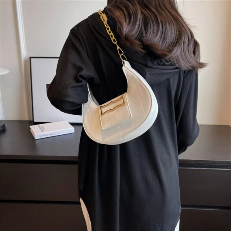 Bolso de hombro de diseñador de lujo para mujer, bolso cruzado de cuero de calidad, de marca superior, a la moda, con asa corta