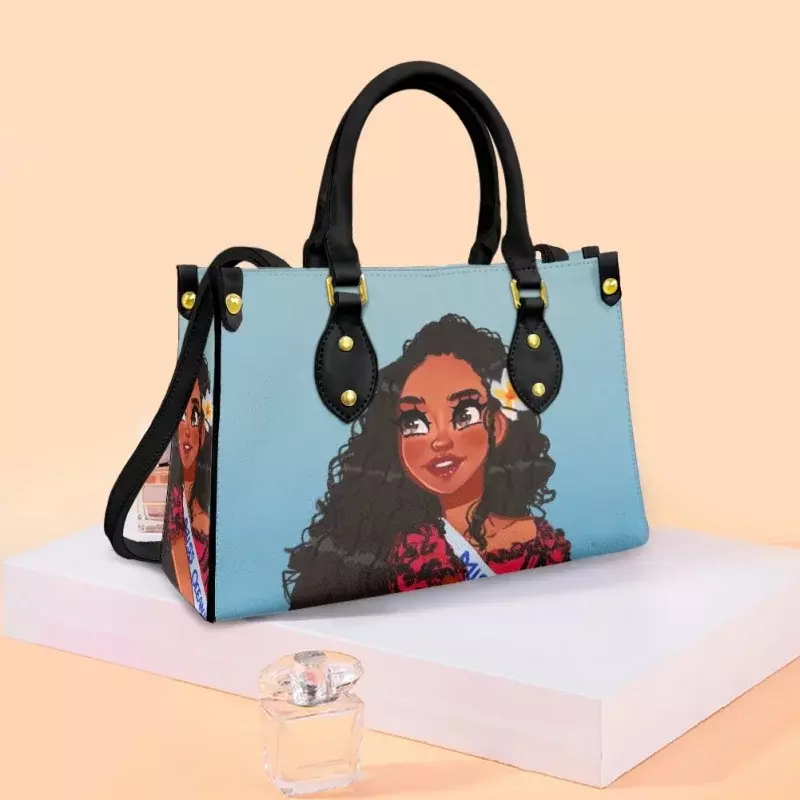 Bolso de mano de cuero para chica afroamericana, bolsa cruzada de cuero, de Arte Negro, venta al por mayor, triangulación de envíos, gran oferta