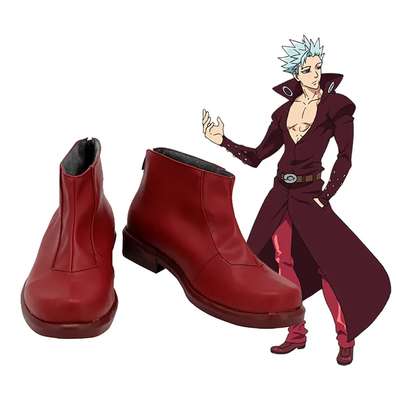 Nanatsu no Taizai Ban Cosplay buty czerwone buty siedem grzechów głównych zakazuje niestandardowych butów w dowolnym rozmiarze