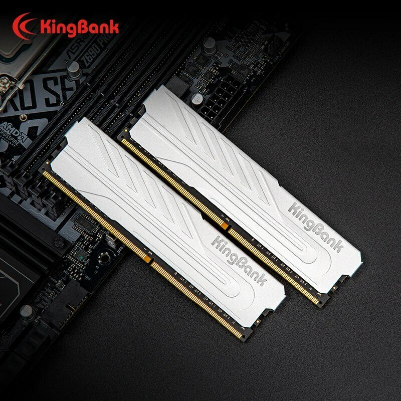 Kingbank Heatsink ، DDR4 8GB 16GB 32G/208 Mhz XMP ، دعم اللوحة الأم dddr4 مع حوض حراري
