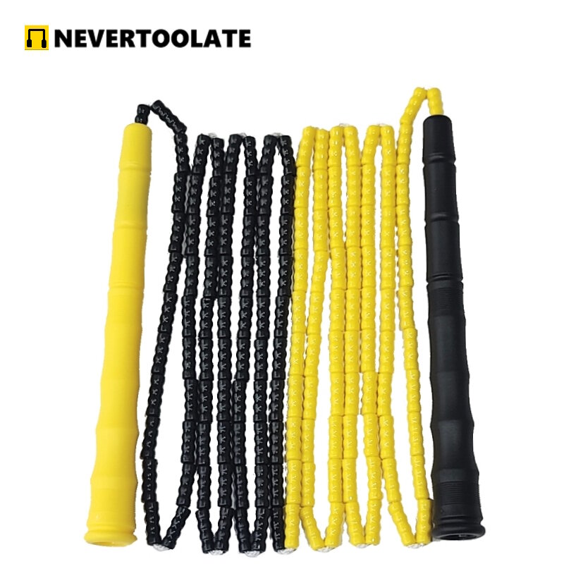 NEVERTOOLATE tali manik-manik PVC ABS lembut keras pegangan pendek panjang tali SKIPPING lompat gaya bebas kebugaran pelepasan MAMBA