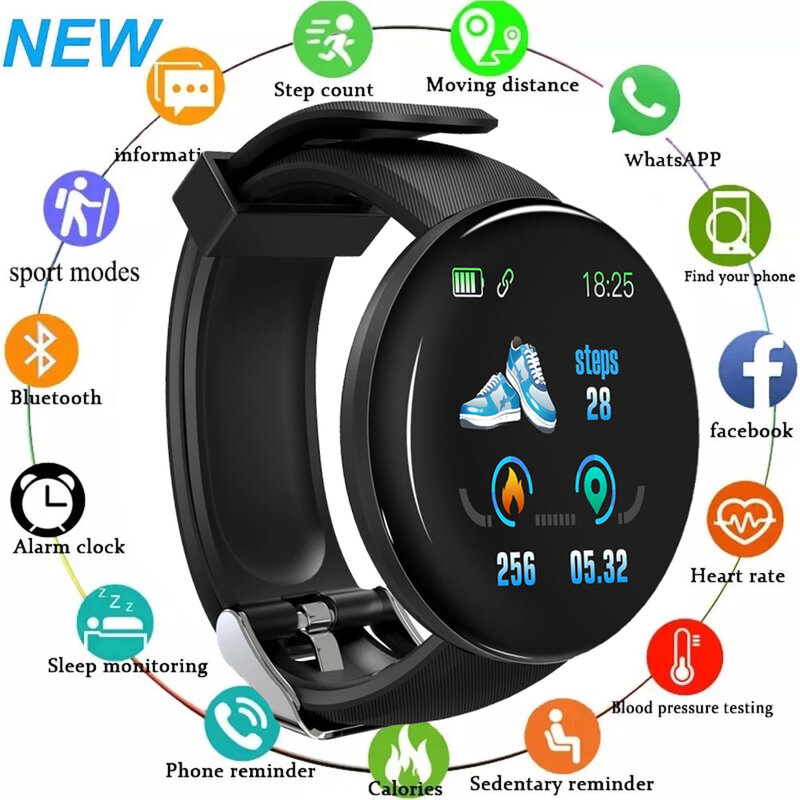สำหรับ Xiaomi บลูทูธสมาร์ทนาฬิกาผู้ชายผู้หญิงความดันโลหิต Heart Rate Monitor Smartwatch กีฬาดิจิตอลนาฬิกา Tracker เตือน