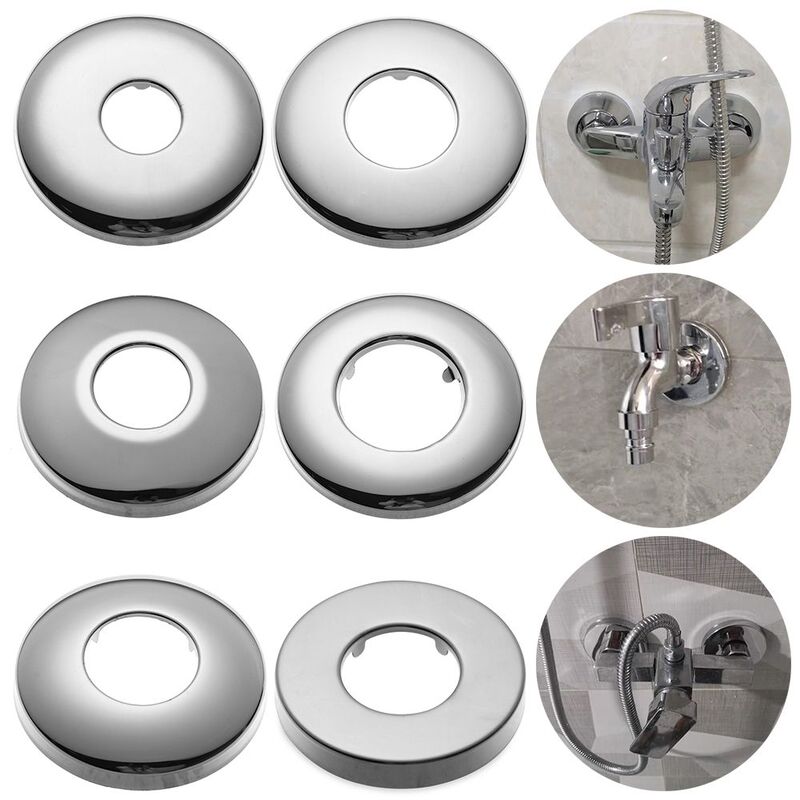 Shower Kitchen Chrome Flange Cover Faucet Accessories Faucet Decorative Cover Faucet Decor Pipe Wall Covers