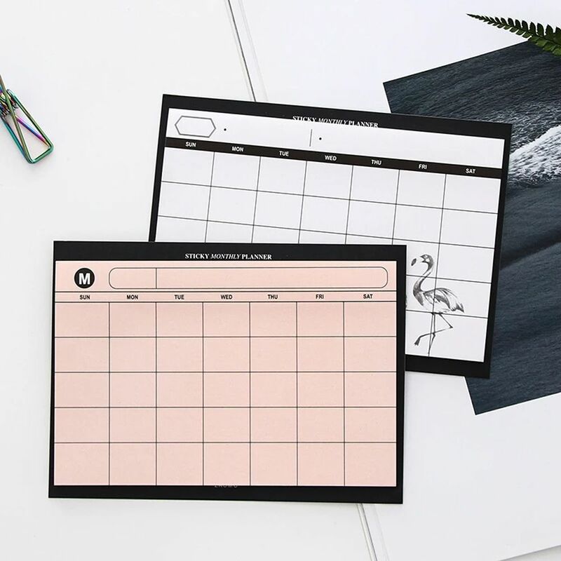 Rencana menulis bantalan perlengkapan kantor kertas rencana alat tulis Notebook bulan rencana NoteBook Desktop jadwal buku Tearable Notebook