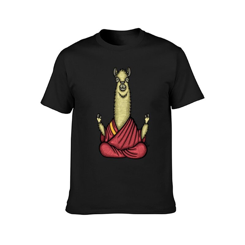 Camiseta Dali Llama para hombre, ropa hippie de secado rápido, camisetas gráficas, diseño de aduanas, tu propia camiseta