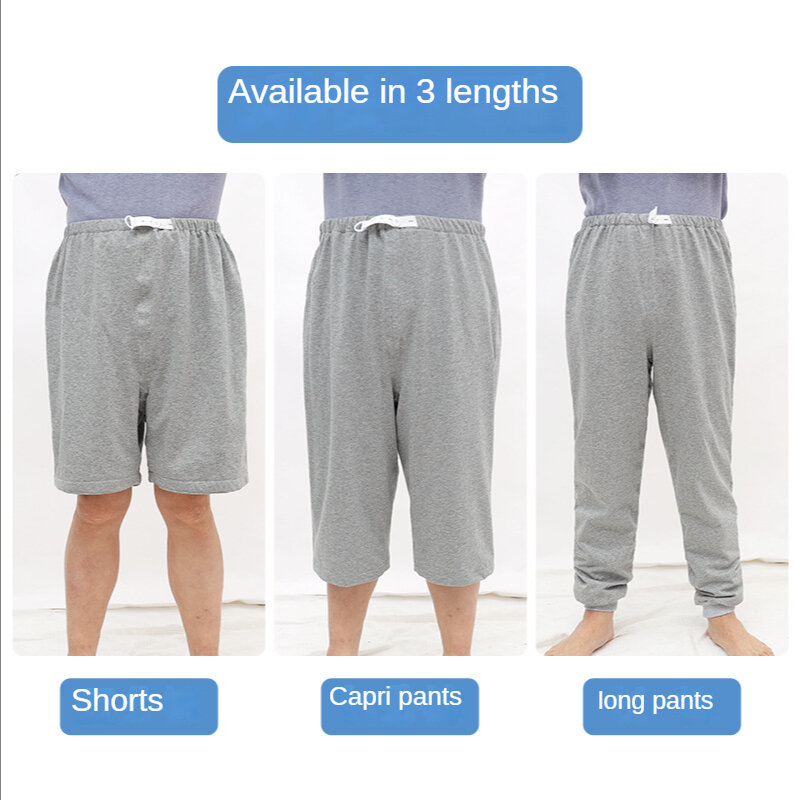 กางเกงผ้าอ้อมผู้ใหญ่ผ้าอ้อมซักได้กางเกงขาสั้นไม่หยุดยั้งกางเกง Anti-Bed-Wetting Impermeable ผู้สูงอายุยาวกางเกง Breathable