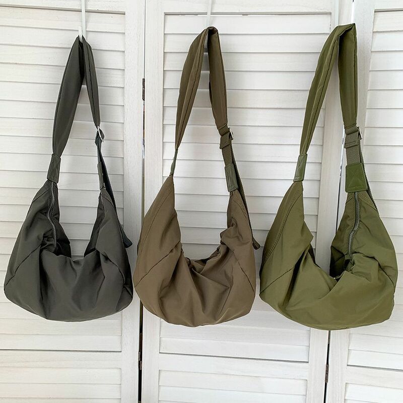 Nowa torba damska o dużej pojemności na co dzień nylonowa torba na pierogi Premium solidna kolorowa torba na ramię