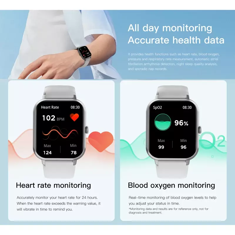 CanMixs-بلوتوث ساعة ذكية للرجال ، 1.83 "، الاتصال الهاتفي ، معدل ضربات القلب ، الأكسجين في الدم ، مراقب الصحة ، الرياضة اللياقة البدنية Smartwatch