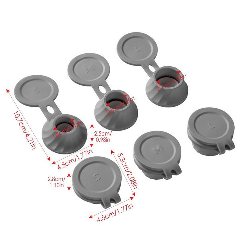 Inverted Bottle Caps Inverted Caps Flipping Bottle Set 6Pcs 3 Sizes Adapters Transfer Connector Get Every Drop Out Of Lotions