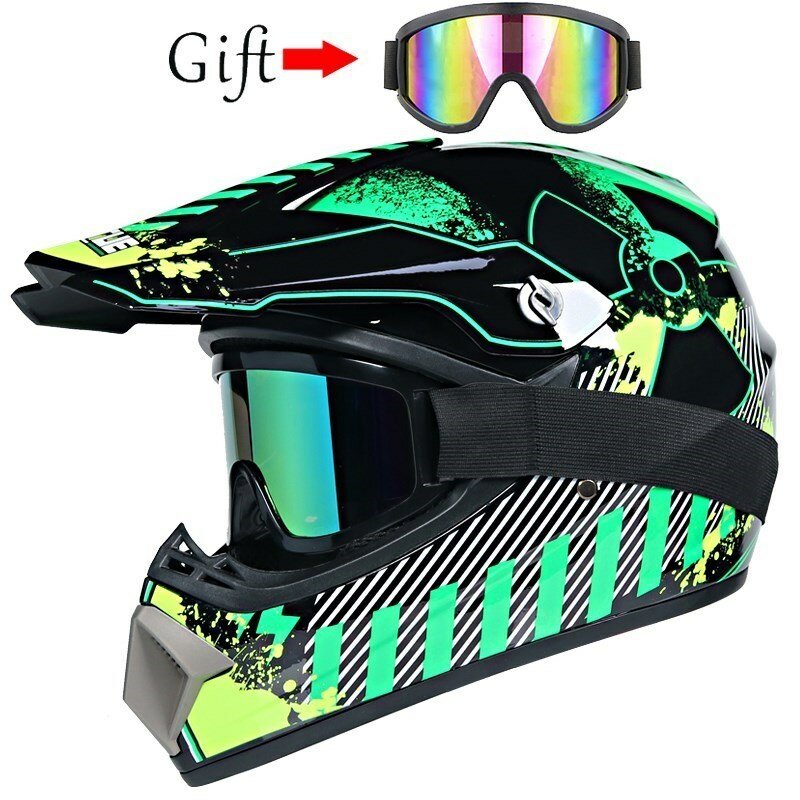 Мотоциклетный Полнолицевой шлем, шлем для мотокросса, гонок по бездорожью, мотоцикл, квадроцикл, Байк, гоночный шлем