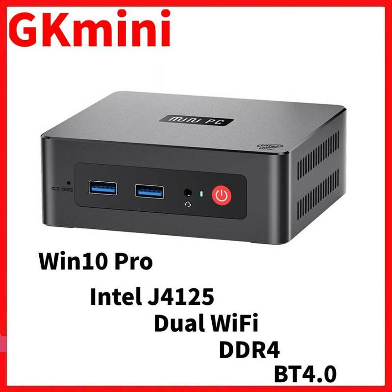 Beelink GK Mini Intel Celeron J4125 Quad Core Mini PC DDR4 8GB 128GB SSD 512GB Windows 10 11 Để Bàn 1000M Dual Wifi Máy Tính