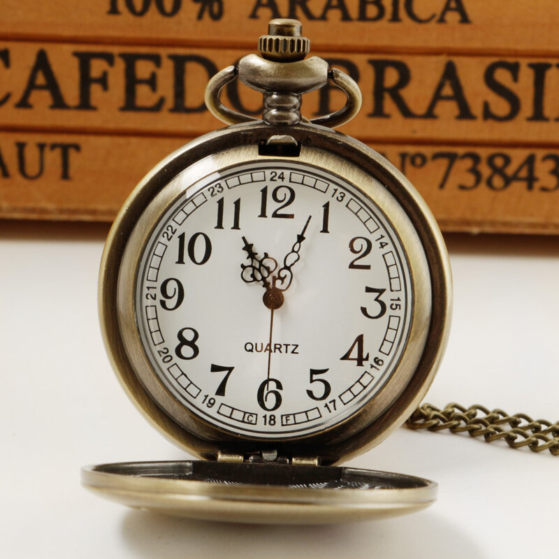 Sprzedające się zegarki kieszonkowe kwarcowe z kieszonkowym zegarem steampunkowym wisiorek zegarek Cosplay dla fanów reloj hombre