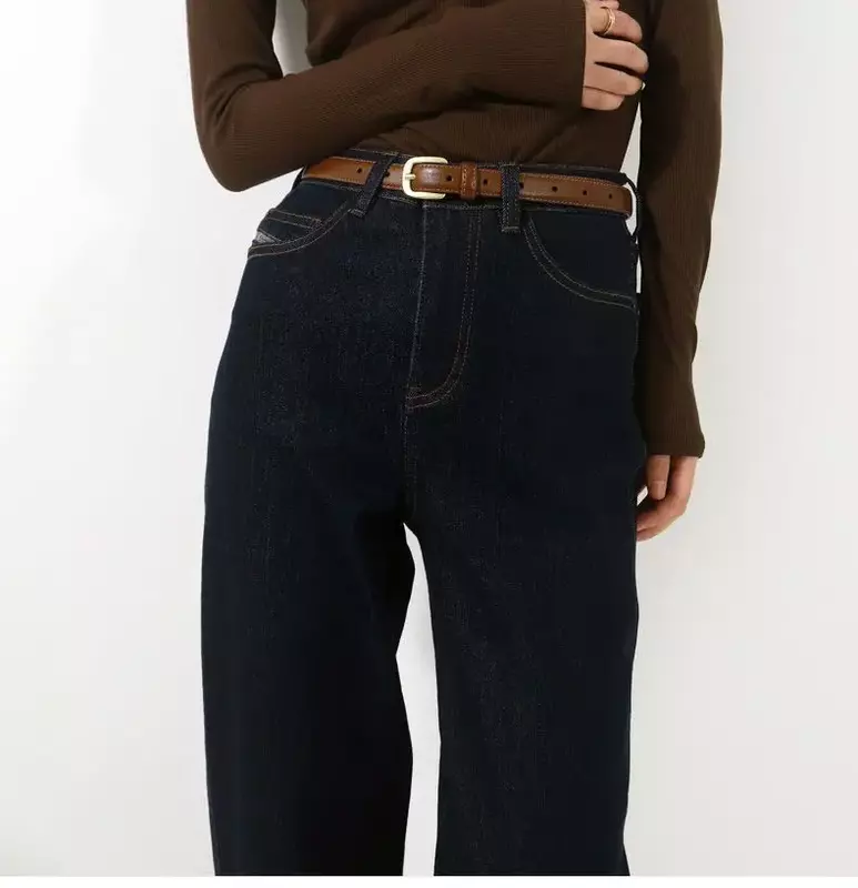 Cinto de calça jeans feminino, versão coreana, o senso sênior da maré, Ins Wind, moda, cem com jeans, 2024