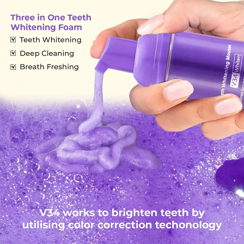 歯のホワイトニング,黄色の取り外し,汚れ,口腔洗浄製品,v34ムース歯磨き粉,歯の汚れを取り除きます