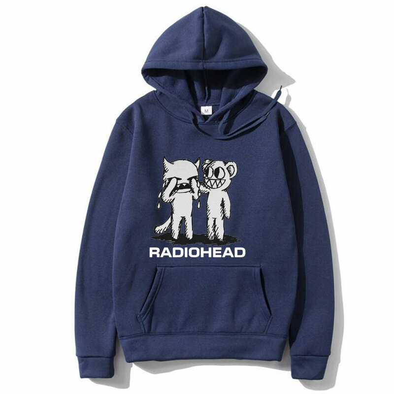 Radiohead-Sweat à capuche Punk Indie Rock Band pour homme et femme, pull simple à manches longues, grand sweat-shirt Harajuku, tendance de la rue, mode