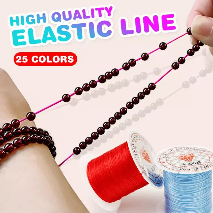 10 m/rotolo forte cavo di perline di cristallo elastico 1mm per bracciali collana di corde di filo elasticizzato gioielli fai da te che fanno linea di corde