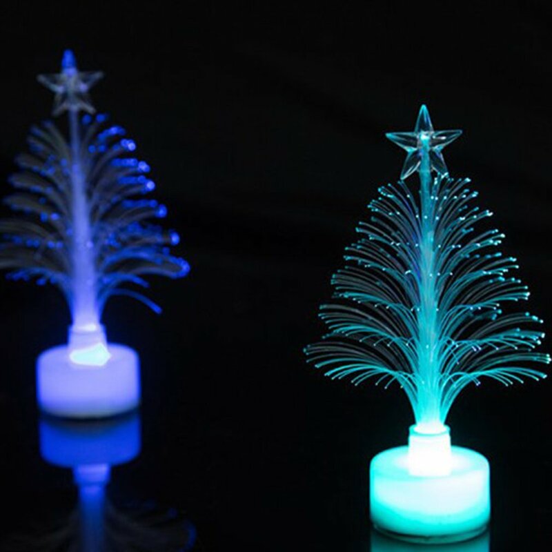 Colorful Christmas Xmas Tree LED Light Glitter Christmas Tree Night Light Lamp New Year Romantic Gift Home Party Decoration