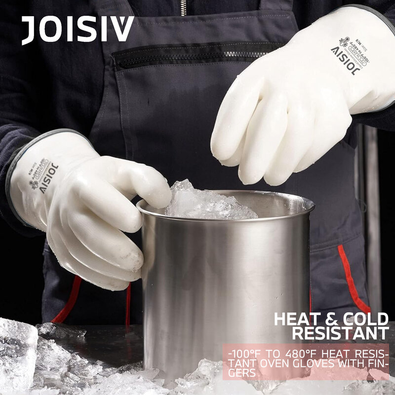 1 Paar weiße Silikon handschuhe, widersteht-100 °f bis 480 °f, fett dicht, leicht zu reinigen, perfekt zum Grillen, Backen, Kochen.