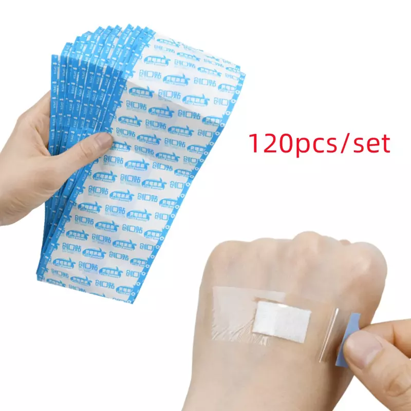 Vendaje transparente impermeable para heridas, apósito adhesivo para la piel para niños y adultos, 120 unids/set