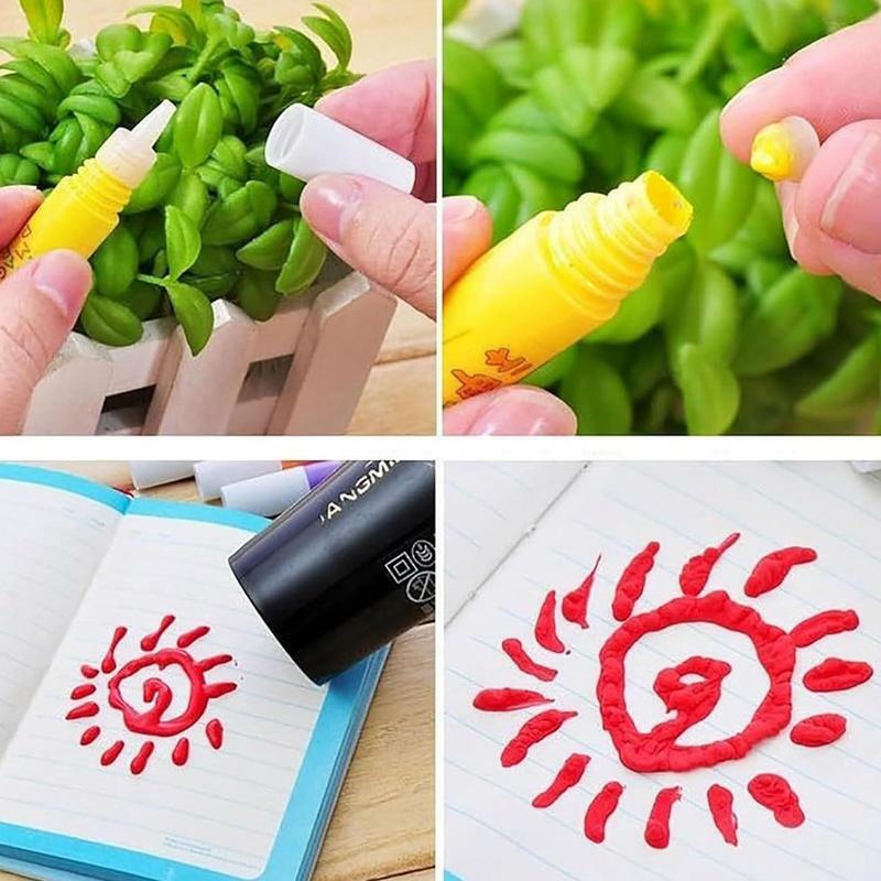 DIY Bubble Popcorn Drawing Pens 3D Art Printing Bubble Pen Watercolor Pen Color Drawing Pens Magical Popcorn Color Paint Pen