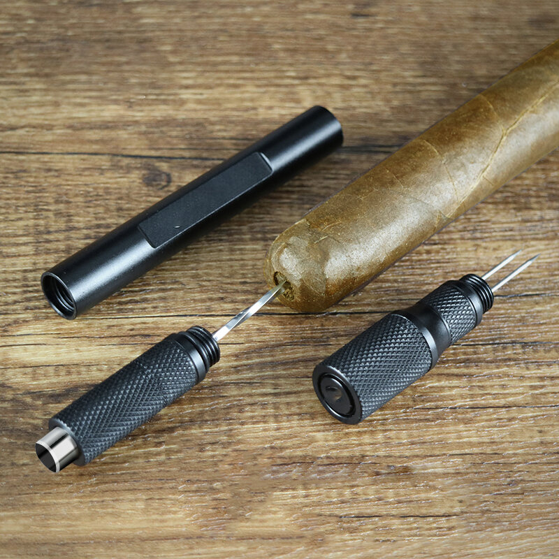 Cigar Draw Enhancer Tool palacz przenośny pogłębiarka wiercone wykrawarka cygarowa ostre igły cygarowe na akcesoria do palenia