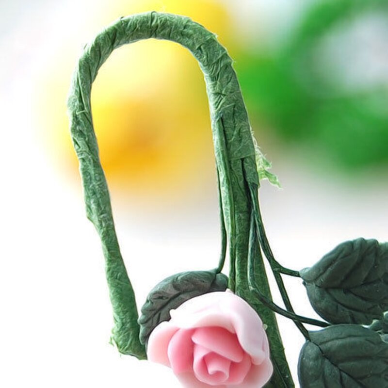 Mini Puppe Zubehör Puppenhaus Miniatur neue attraktive dauerhafte Kunststoffs imulation Rose Spieße antike fertige Blume