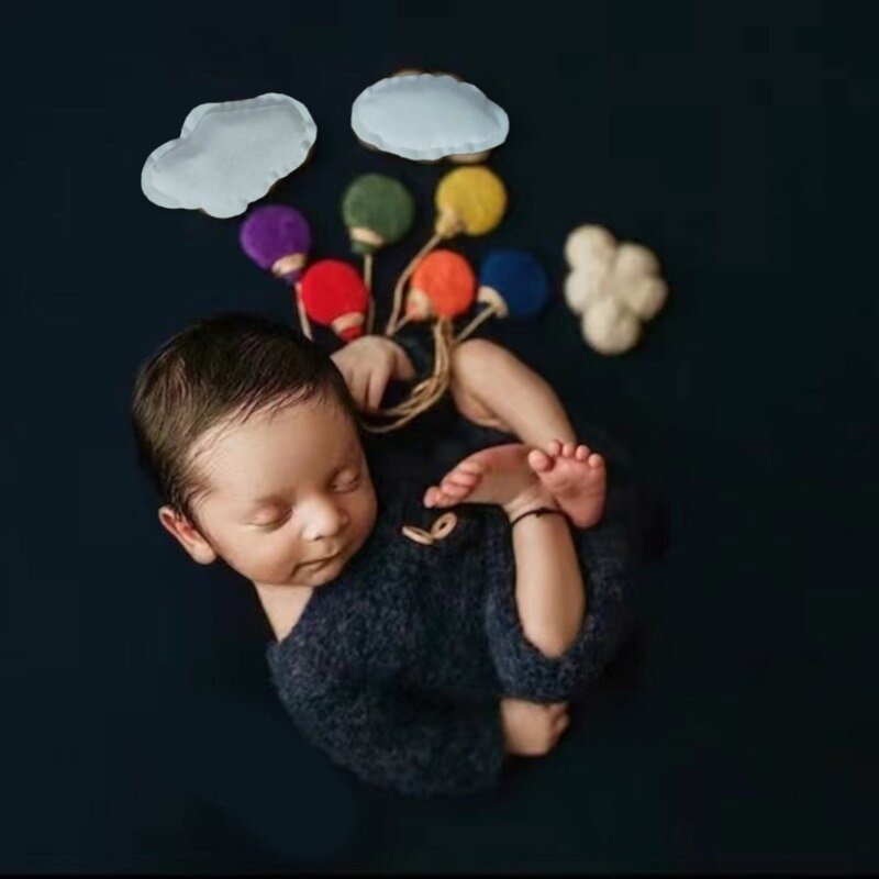 赤ちゃんの写真撮影の小道具コットンバルーン小道具ポーズ装飾新生児写真の背景 Q81A