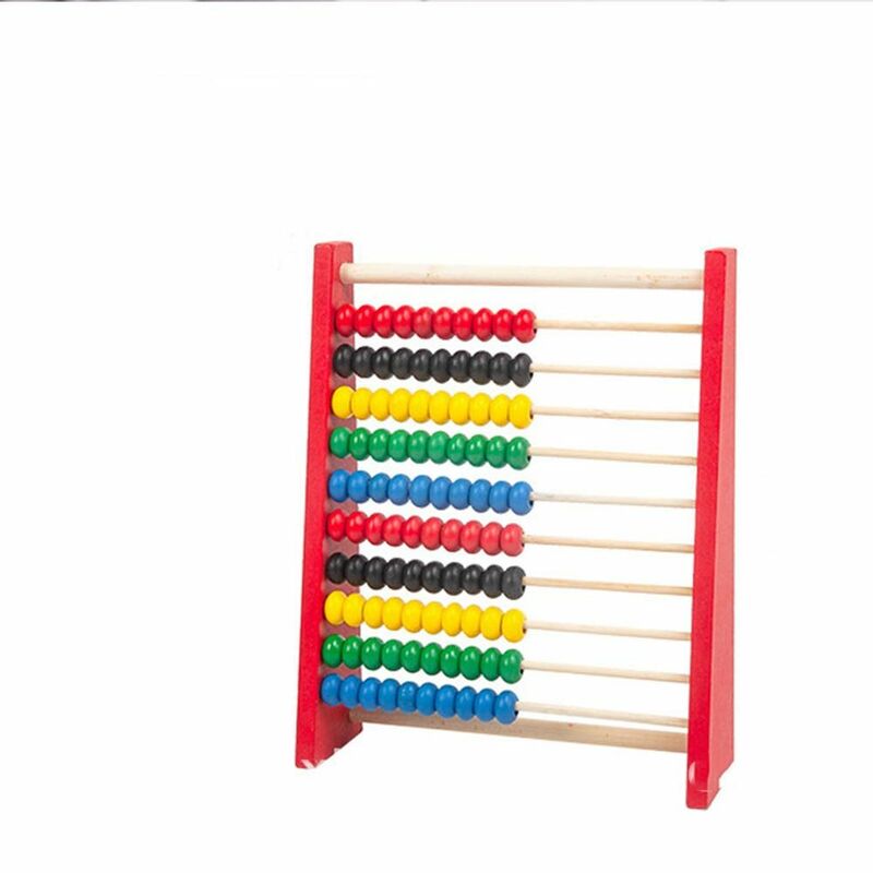 Wooden Abacus for Kids Montessori Toy Intelligence Development Children Toys Colorful Beads Mini Children's Educational Toys