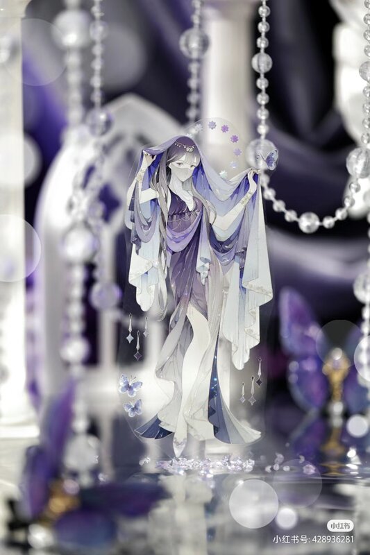 4.28 New Girl Fairy Prayer To The Moon Shiny Washi PET Tape