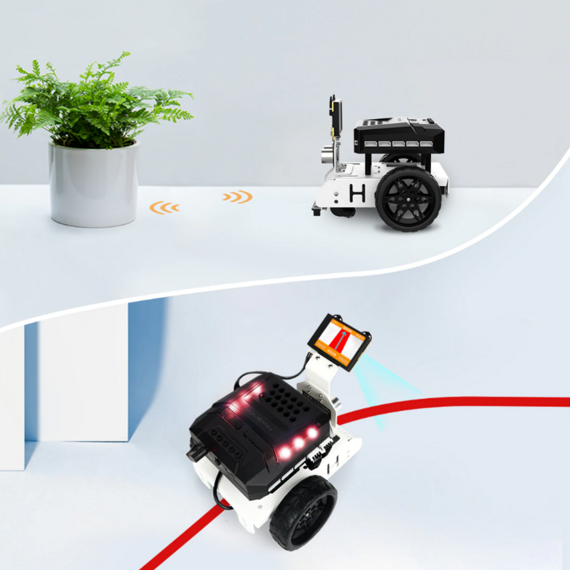 سيارة روبوت ذكية الرؤية ، 2WD ، دعم برنامج بيثون رسومية