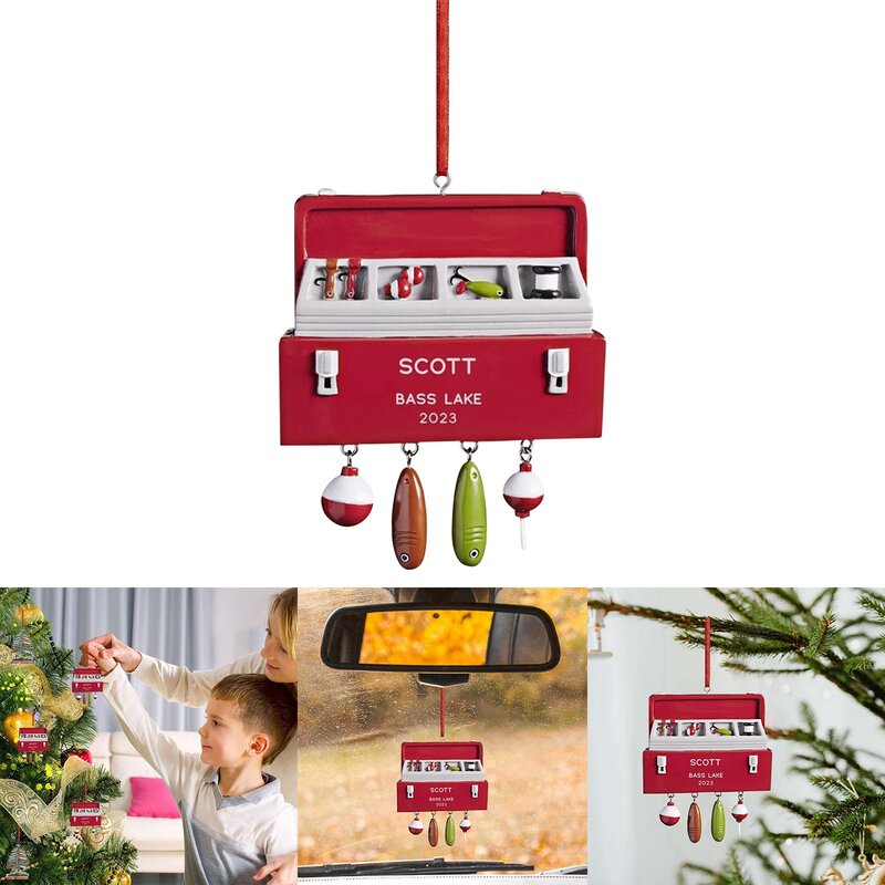 Ornements d'arbre de pendentif de poisson de Noël, artisanat de Noël, décorations pour la maison, cadeaux de nouvel an, fournitures, jouets, 2024, 2023