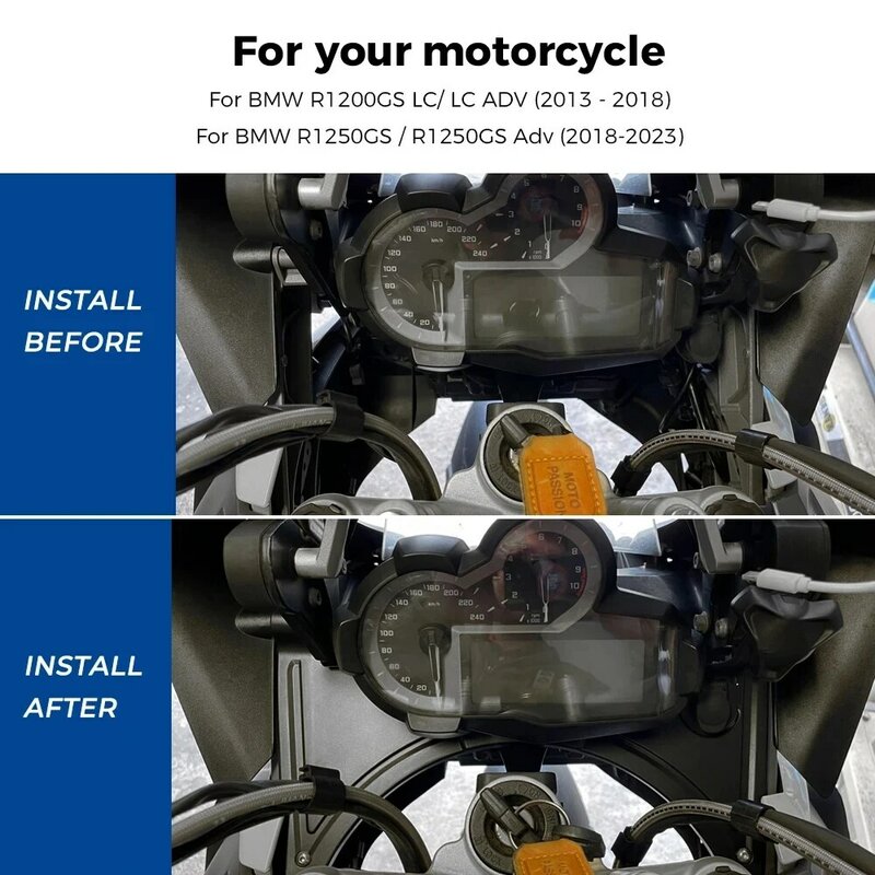 Motocicleta Cockpit Fairing Guard Capa, Windproof, BMW R1200GS, LC R1250GS, 1200GSR, 1250GS, ADV Aventura, 2023